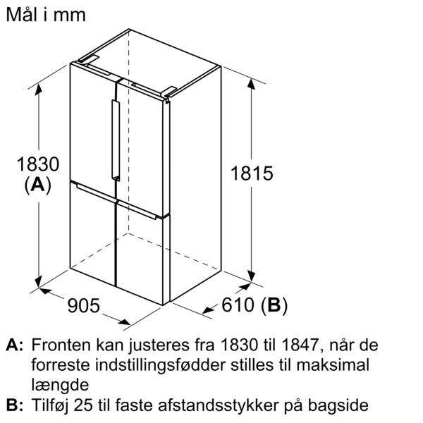 Bosch KFN96VPEA Køl/frys kombination